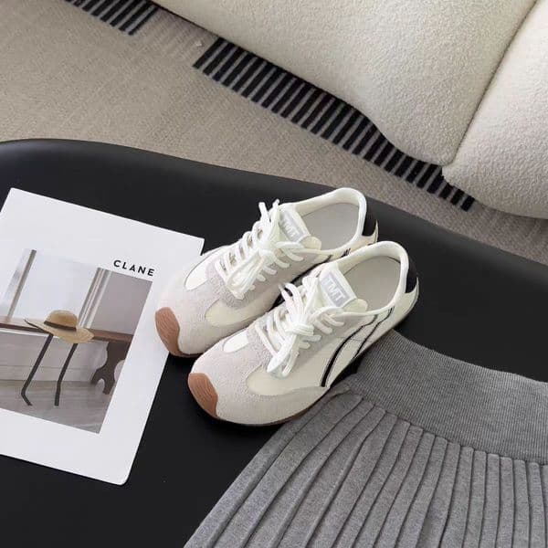 Ddmytiger Dopamine Color Ballet Training For Women Spring Summer New Genuine Leather Ugly Cute Forrest Gump Shoes Casual Sneakers Trendy Outdoor Shoes