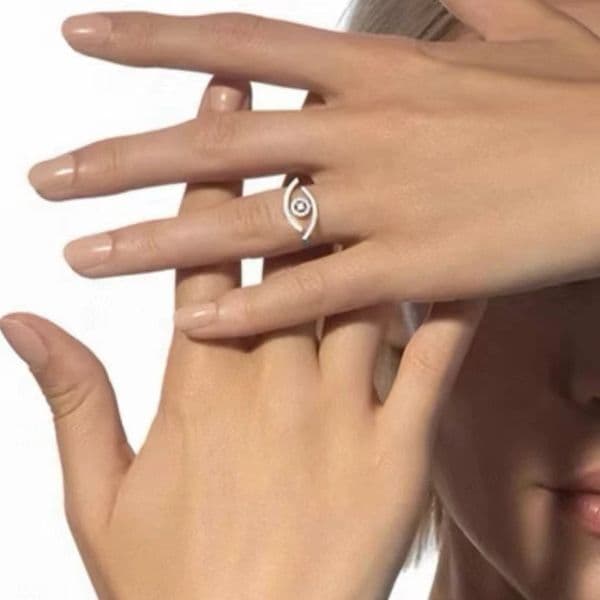 Minds Eye ring 925 silver set natural crystal never fade top quality US size 678 With box classic style anniversary gift fashion 043