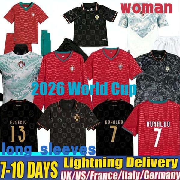 Maillot 2026 World Cup Soccer Portuguesa RoNalDo Jerseys JOAO FELIX BERNARDO B. FERNANDES PEPE 25 26 27 Portugal Football Shirt Team Men Kids Kit S-4XL