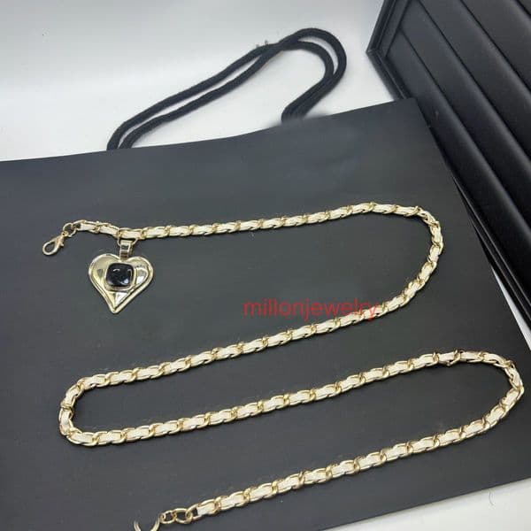 jewelry Belt Designer Metal Waist Chain Women's Fashion Waist Belt Braided Slim Leather Belt BP3I