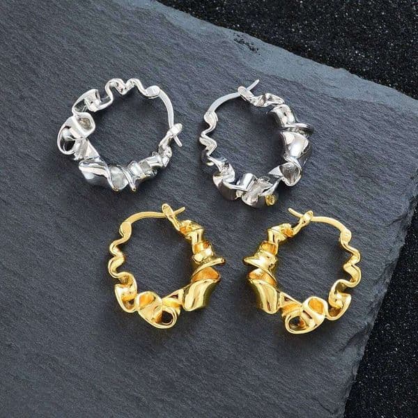 925 Sterling Silver Earrings for Women Geometric Sexy Girl Fashion Trendy Jewelry Gift Party Retro Gold Circl Wedding pendientes