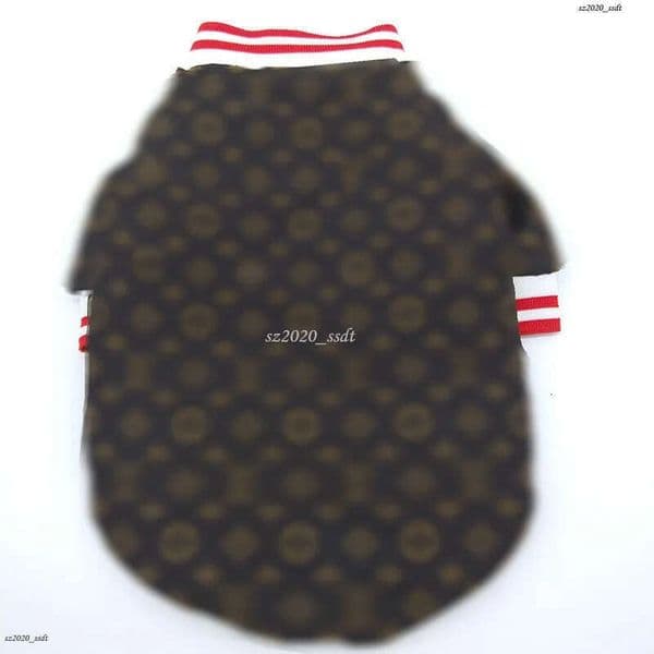 Selected Autumn/Winter Brown Dog Jacket Designer Retro Logo Pet Jacket Teddy Schnauzer Dog Clothes-A