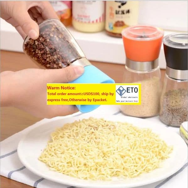 Glass Salt pepper mill Grinder Spice Sauce Mill Grind Stick kitchenware Kitchen tool Cooking tools Kitchen glass caster ST05 ZZ