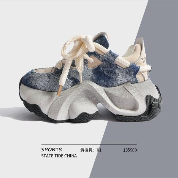 Ddmytiger Trendy Street Style Thick Soled Dad Women Height Increasing Spring Summer New Casual Sports Shoes For Outdoor Shoes