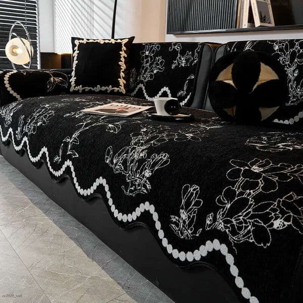 Designer Sofa Cover Blanket Anti slip Segmented Sofa Cover Luxury L-shaped Anti slip Sofa Cover Used for Furniture Bed Sofa Snow Neil Sofa Mat-A