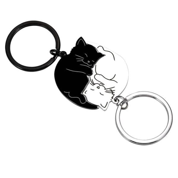 Couple Gift Keychain Cute Valentine's Day Gifts Him,Her,Cat Lover,Best Friend Husband Wife,Gift for Birthday New Yea