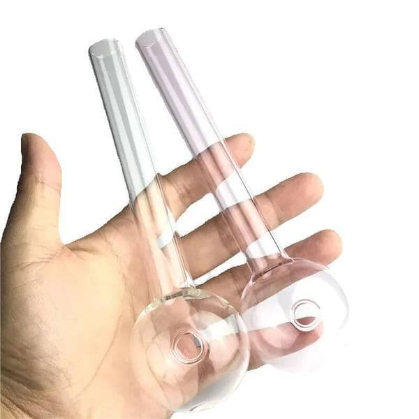 2026 New 2025 New 7 Inch Large Pyrex Oil Burner Bubbler Smoking Hand Pipe With 50Mm Ball Bowls Pink Clear Thick Glass Tube Free Shipping Shipping