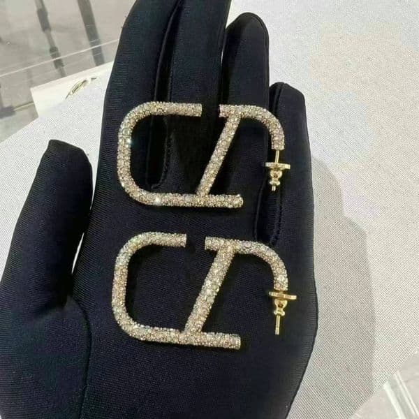 Earring luxury gold plated designer's earrings stud women diamond earring wedding party accessories Christmas gift 7779