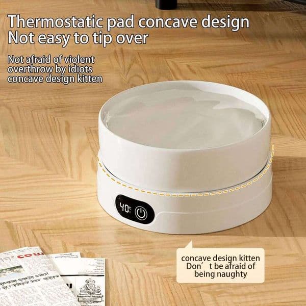 Dog Dish 4 Temperature Settings Pet Drinking Plate Thermal Heated Water Bowl for Chickens Ducks Birds Animals Kitten 26H0110