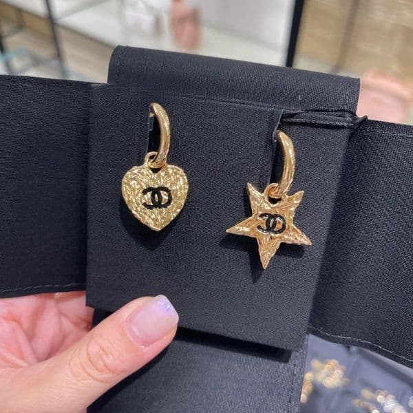 Love star shape luxury stud earrings designer for women letters hearts metal luxury jewelry designer earring