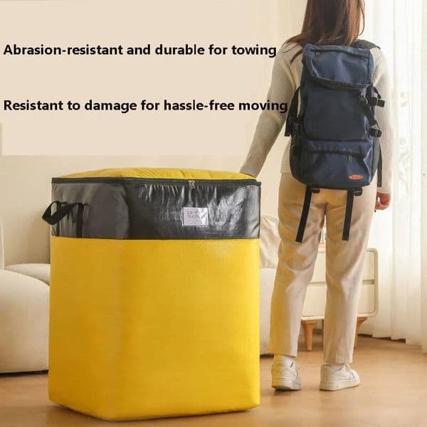 Large-capacity moving packing, thickened storage artifact luggage, clothes sorting snake skin bag, waterproof quilt