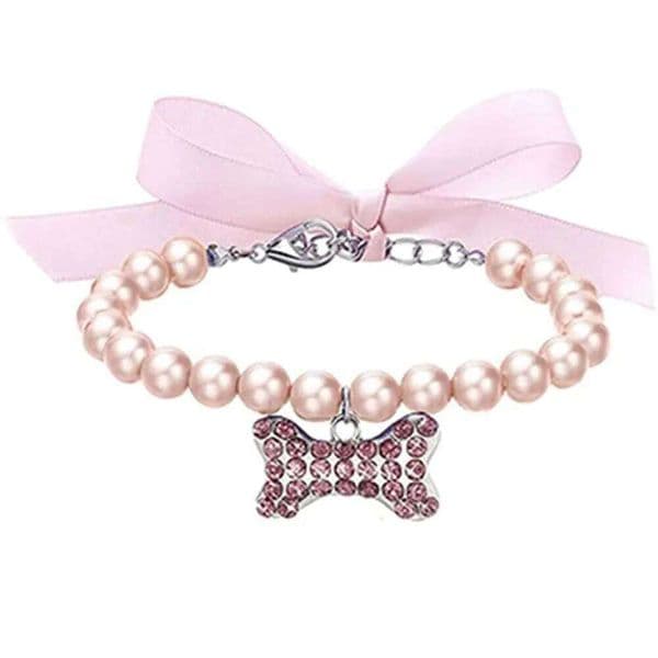 Imitation Pearl Cute Necklace Pet Collar Accessories Jewelry Neck Chain For Small Dogs Large Dog Cats 5 colors 26H0110