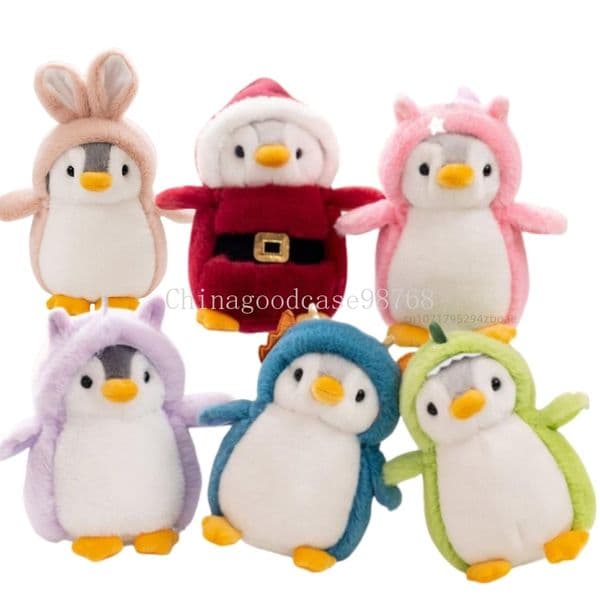 20cm Kawaii Christmas Penguin Plush Toy Penguin Transform Animal Unicorn Dinosaur Plush Toy Home Decor Gift For Boys And Girls