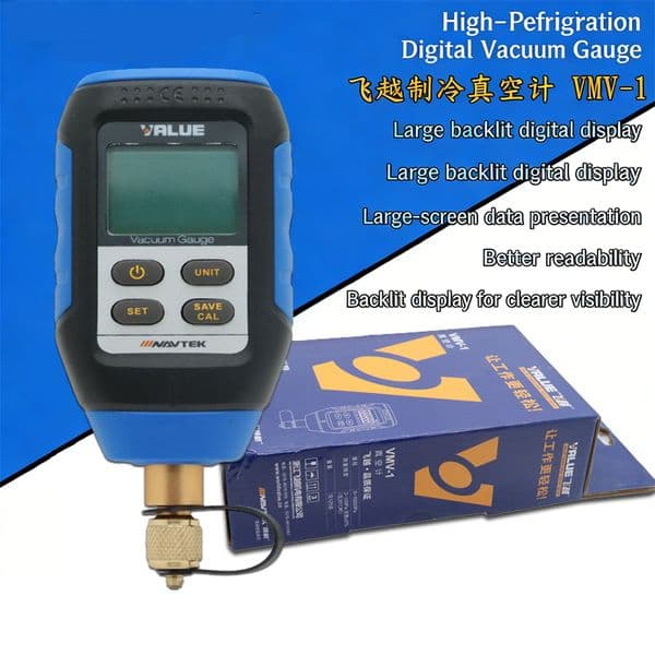 YALUE VMV-1 Digital Vacuum Gauge, Absolute Pressure Gauge, High-Precision Electronic Digital Pressure Gauge, Digital Vacuum Meter