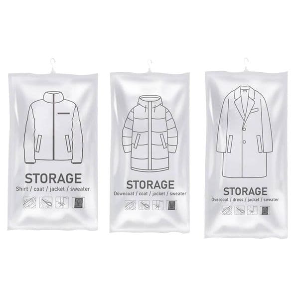 Bestseller Seal with Hanger Space Saving Compression Storage Bag Wardrobe Quilt Vacuum Pack for Storing Clothes Quit ddmytues
