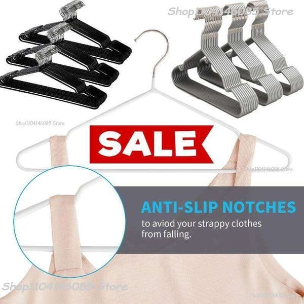 No-slip Metal Traceless Durable Strong Clothes Racks Household Space Saver Organization Bedroom Baby Hangers 26H0111