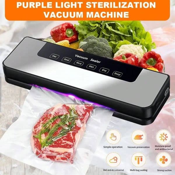 Bestseller Automatic Vacuum Sealer Machine for Storage, Compact Household Sealing System with 30pcs Bags, Keeps Food Fresh Longer ddmytues