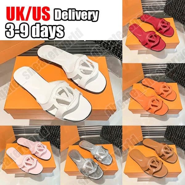 Designer Women Slippers lvlys Charm Open Toe Vacation Beach Flat Sandals Letters Hollow Slides Outdoor Beach Slide Summer Texture Sheep Leather Slippers size 36-42