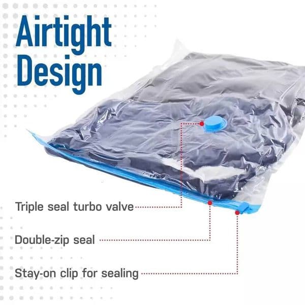Bestseller 5 Pack Vacuum Storage Bags with Pump,Packing Cubes Compression Space Saver for Clothing Comforters,Blankets Travel Organizer ddmytues