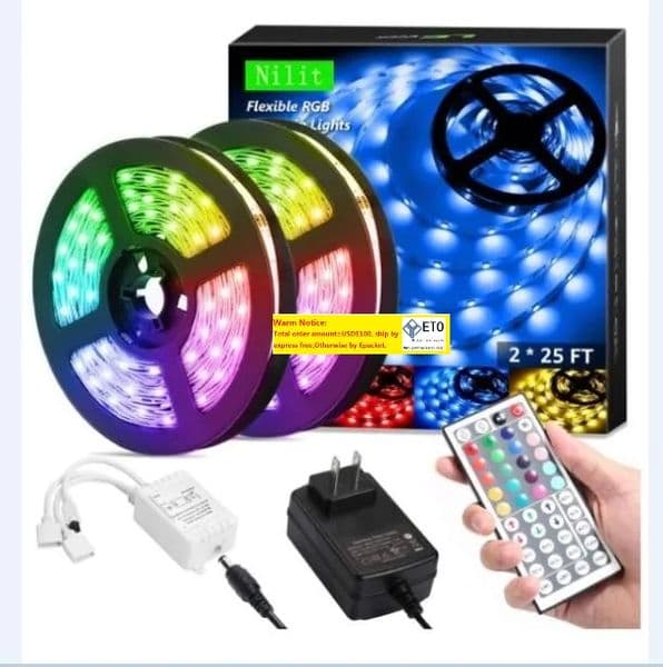 Hot Selling LED Strip Lights RGB 16.4Ft/5M SMD 5050 DC12V Flexible Led Strips Lights 50LED/meter 16Different Static Colors LL