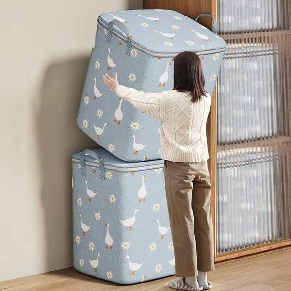 Bestseller Cotton Large Capacity Quilt Box Non Woven Clothes Special Storage Moving Luggage Bag Portable ddmytues