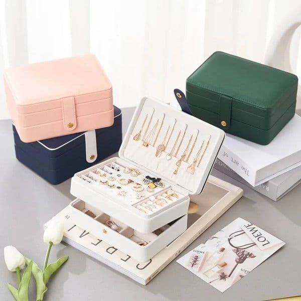 Jewelry velvet large capacity high-end exquisite jewelry storage ring earrings earring box light luxury anti-oxidation