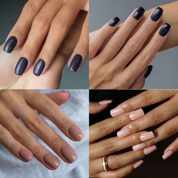 Art Wearable Nails Simple Medium Long Square Solid Color Stickers Wholesale Pieces Finished Removable Nail
