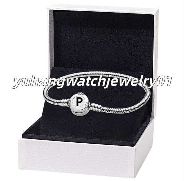 PA brand Sparkling Gold Crown O Snake Chain Charm Bracelet Women Wedding Jewelry designer bracelet