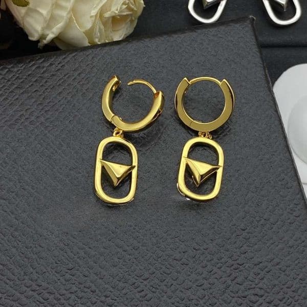 Classic Hoop Earrings Womens Gold Hip-hop Designer Earrings for Wedding Birthday Gift Jewelry