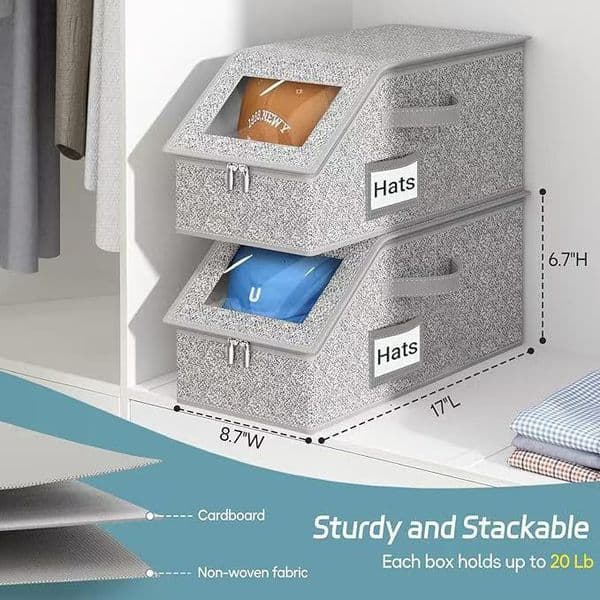 Amazon Multifunctional Hat Large Capacity Foldable Baseball Cap Storage With Lid Dustproof Zipper Box