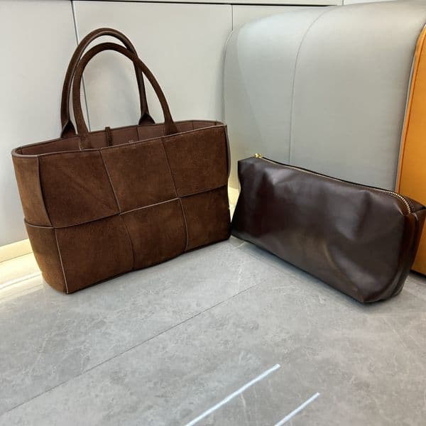 Luxury Designer Evening Bags Commute Large Tote Bag Women's Genuine Leather High Capacity Work Handbag Shoulder Bag Hand Woven Bag