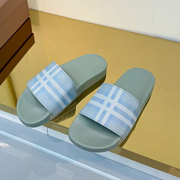 Summer Classic Slippers Men Designer Sliders Vintage Check Sandal Women Printing Slipper Rubber Slides Plaid Casual Shoes Summer Beach Slippers 1033