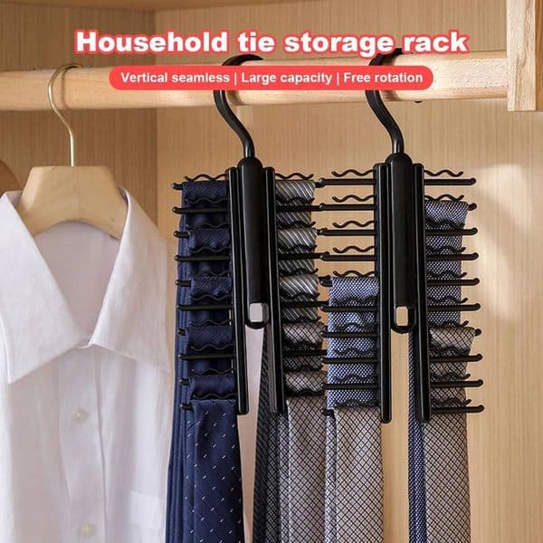 20 Holes Tie Belt Rack Strong Bearing Capacity Hanging Storage Hook For Home ddmynov