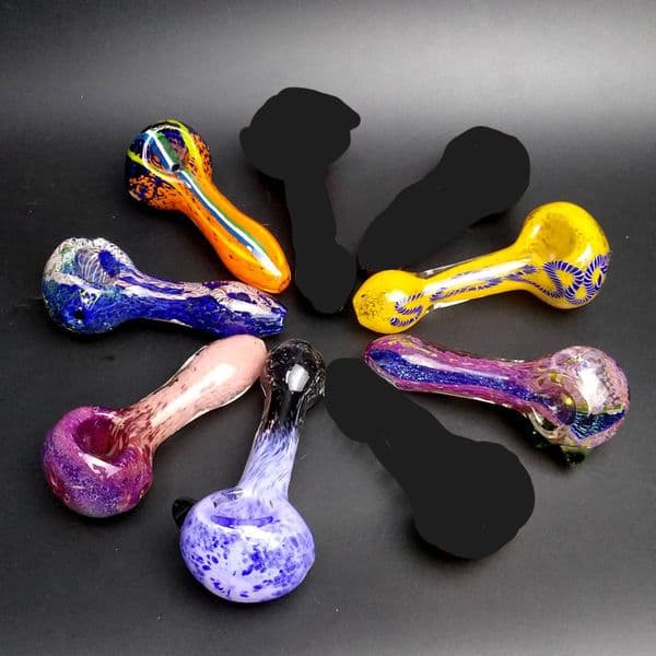 Glass Hand Smoking Pipes Pocket Tobacco Hand Pipe spoon accessories for dry herb