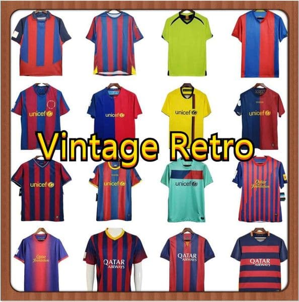 2005 2006 Barcelona Retro MESSIS Soccer Jerseys vintage shirt RONALDINHO XAVI A.INIESTA HENRY 03 04 96 97 2007 2008 2009 2010 2011 2012 2013 14 15 16 17 football uniform