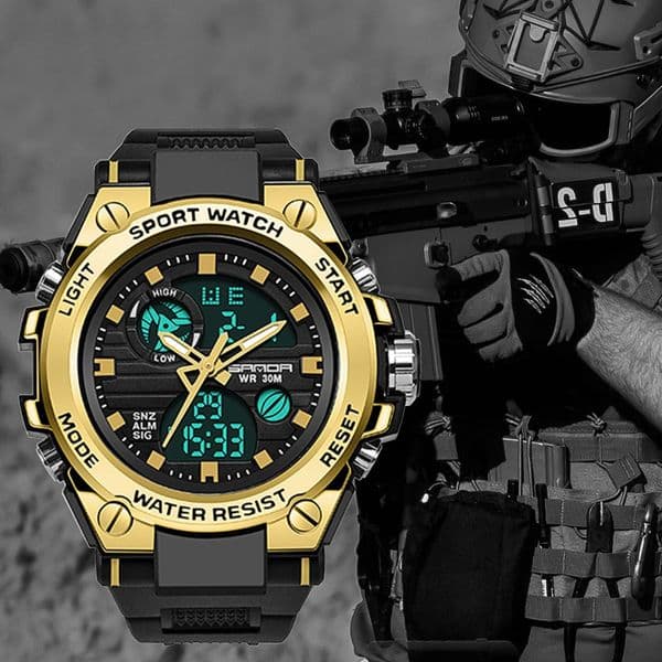 2025 Hot Trendy Electronic Watch Multifunctional Large Dial Dual Display Sports Watch Luminous Waterproof Student Watch Original Watch Design Watch Wholesale
