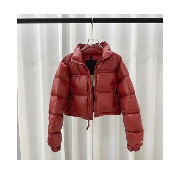 Trendy womens down jacket designer down top fashion stand collar short letter embroidery student style black parkas winter windproof warm loose women jacket