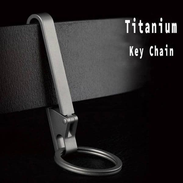 Bestseller High Quality Titanium Alloy Keychain Men's Super Light Waist Hanging CAR Key Chain Keyring Easy To Use Pendant Belt Buckle ddmytues