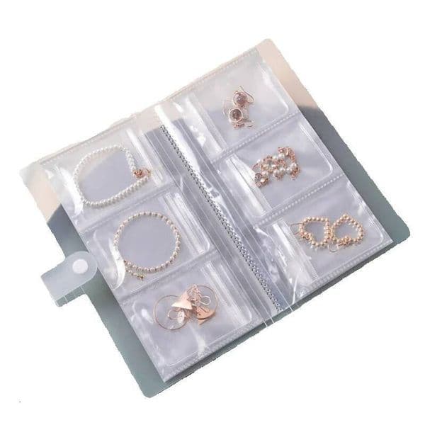 Jewelry Accessories Earrings Transparent Book Storage Antique Jade String Anti-Oxidation Self-Sealing Bag