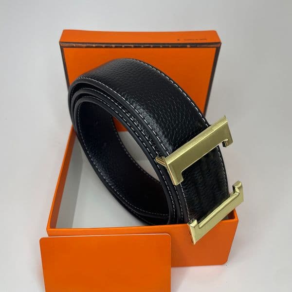 Men's belt smooth letter buckle long style belt women's casual belt letter belt belt for men and women's jeans high quality exquisite belt with a box
