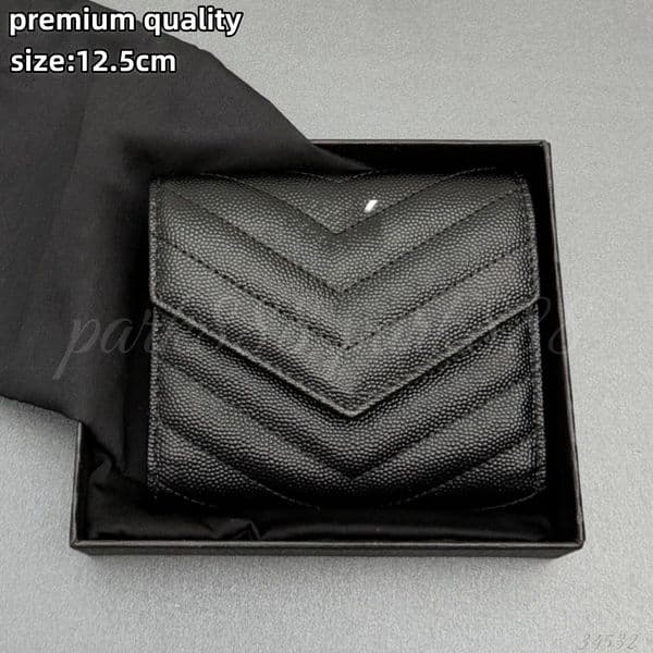 (Order by pic in opt, not by desc) Premium Quality Quilted Compact Wallet - Slim Card Holder with Stylish Stitching