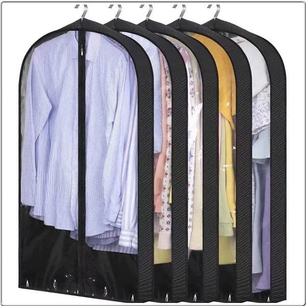 Transparent Dustproof Clothes Storage Bag Hanging Organizer 3D Dust Cover Hangs on Hangers Keeps Clothes Shape For Long-Term Storage For Adults/Kids/Coats 80-152cm