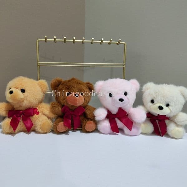 New Plush Heart Bear Cute Girl Gift Doll Bag Charm Keychain Small Pendant Multiple Styles Perfect for Friends Birthdays Holidays