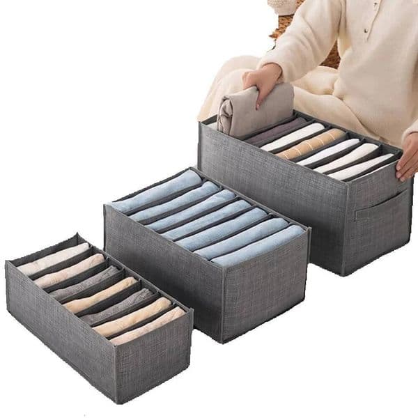 Closets Clothes Organizer Foldable Clothing Storage Box Closet Drawer Organiser For Pants Jeans T Shirt Underwear Leggings