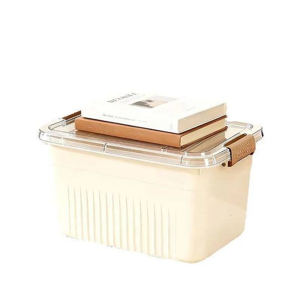 Desktop Snacks Miscellaneous Fruit Basket With Handle And Lid Plastic Home Clothing Storage Organizer Box