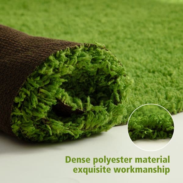 Versatile Green Fake Moss Blanket Perfect for Walls and Festive Themes | Dimensions: 39.37x39.37
