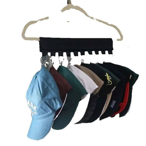 Fashion Hat Storage Multi-Functional Baseball Cap Hook Clip Cabinet No-Drill Hanger Rod