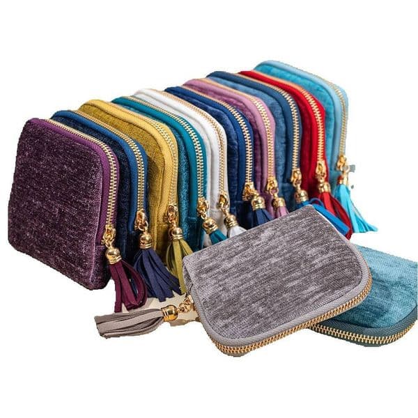 Exquisite Bracelet Bangle Necklace Storage Pouch Portable Zipper Tassel Jewelry Bag
