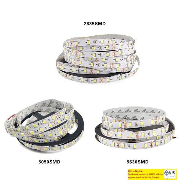 100M Warm LED Strip Light 2835 5050 5630 SMD RGB White Blue Green Red Waterproof Non Waterproof 300LEDs 3000 LM Flexible Mix Color LL