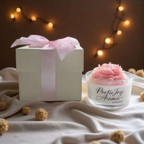 Atmospheric Scented Large Peony Aromatherapy Home Decoration Ornament Box Birthday Candle Valentine's Day Gift